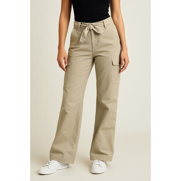 F.U.L. Beige Wide Leg Cargo Pants Size M - Picture 1 of 7